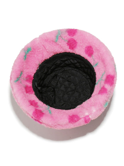 Haila Fuzzy Pink Bucket Hat