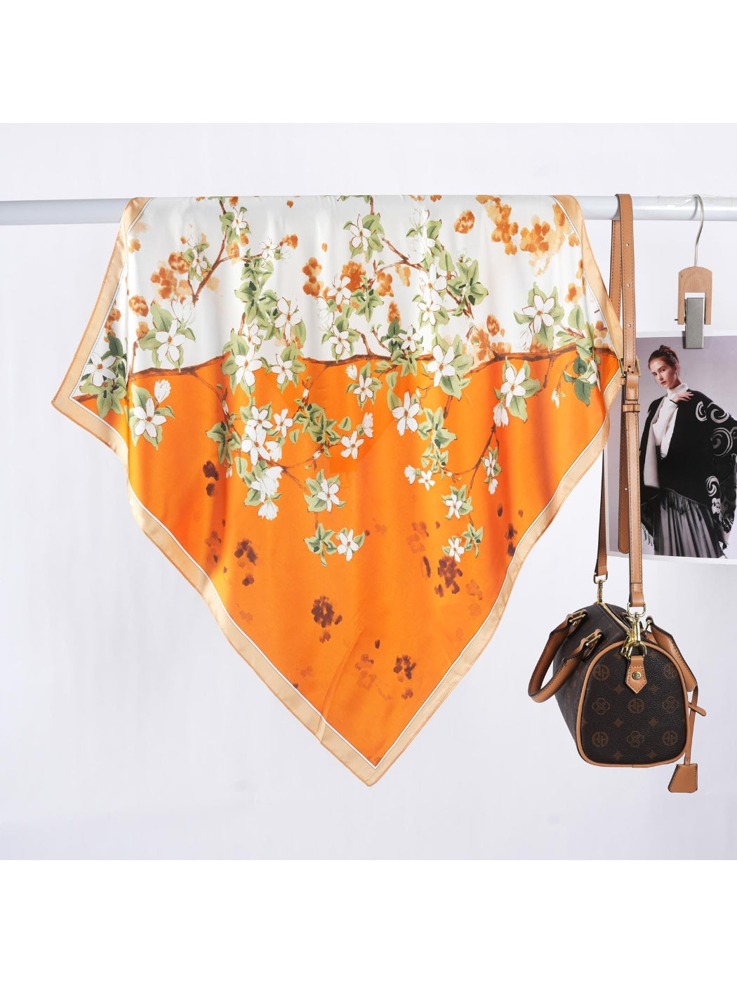 Scarvii - Spring Blossom Border Square Scarf