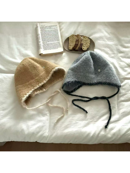 Haila - Fuzzy Patchwork Winter Beanie