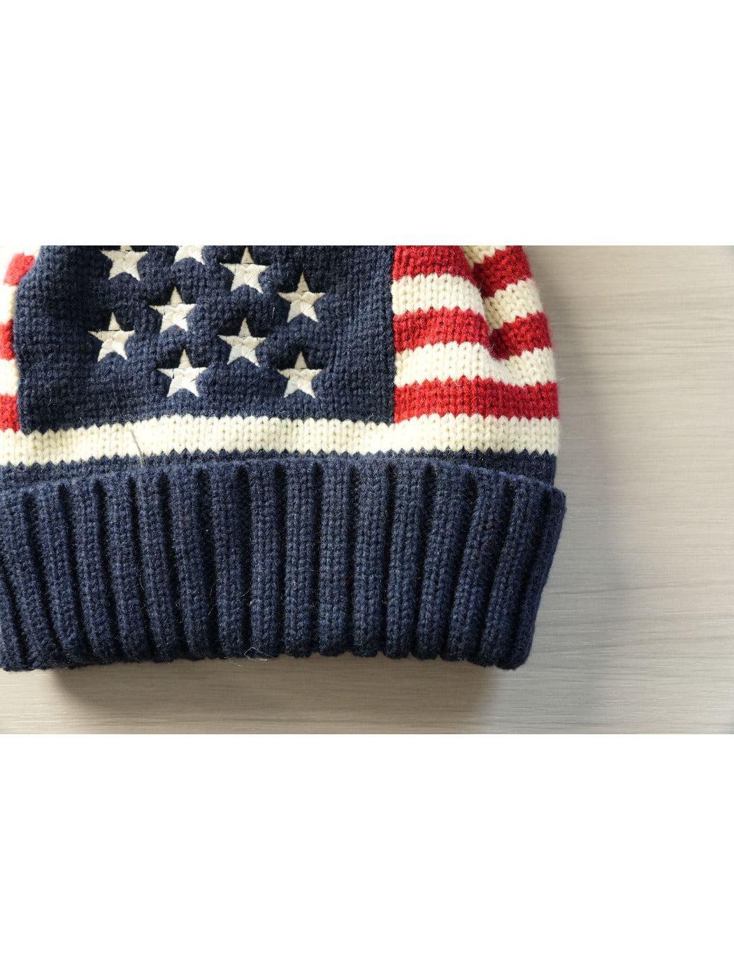 Haila - Winter Knitted Beanie with Flag Pattern