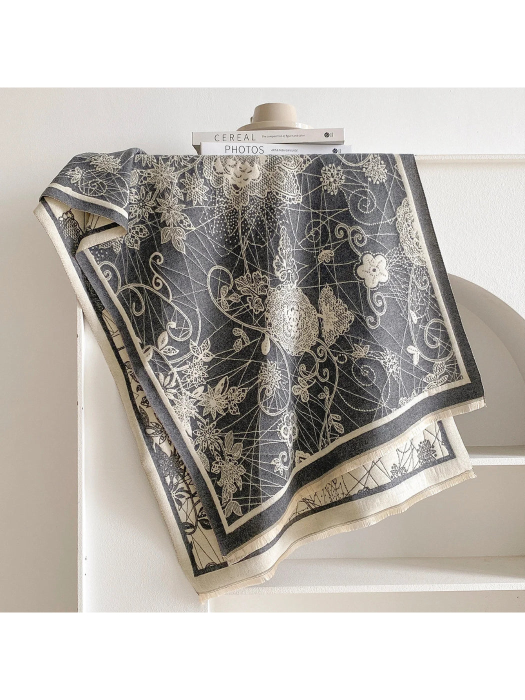 Scarvii - Floral Vine Print Scarf