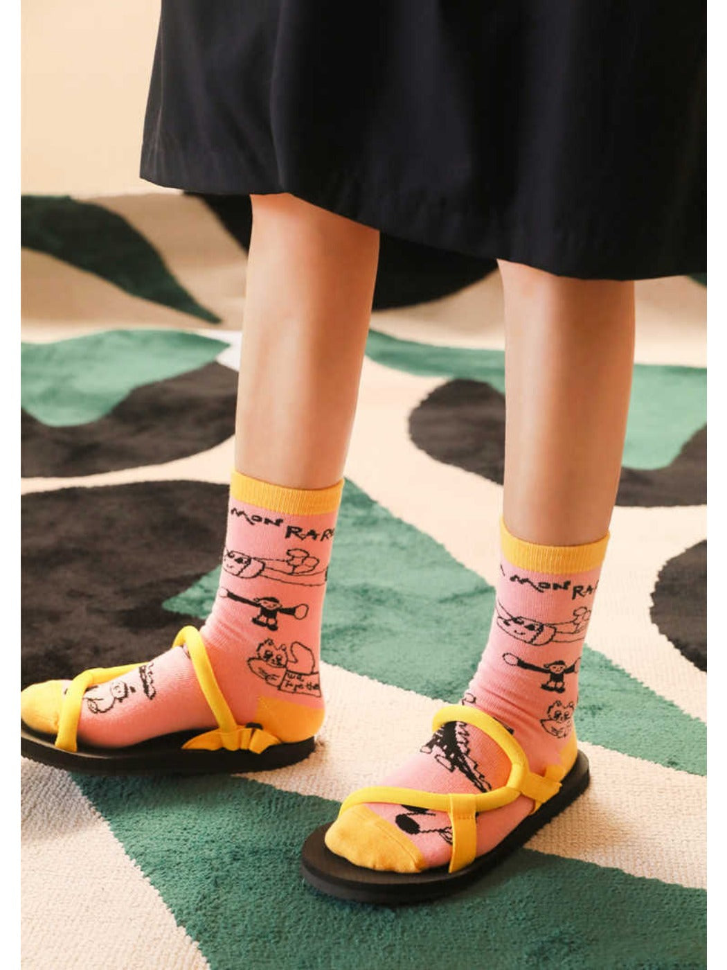 Rufia - Playful Cartoon Character Sports Ankle Socks