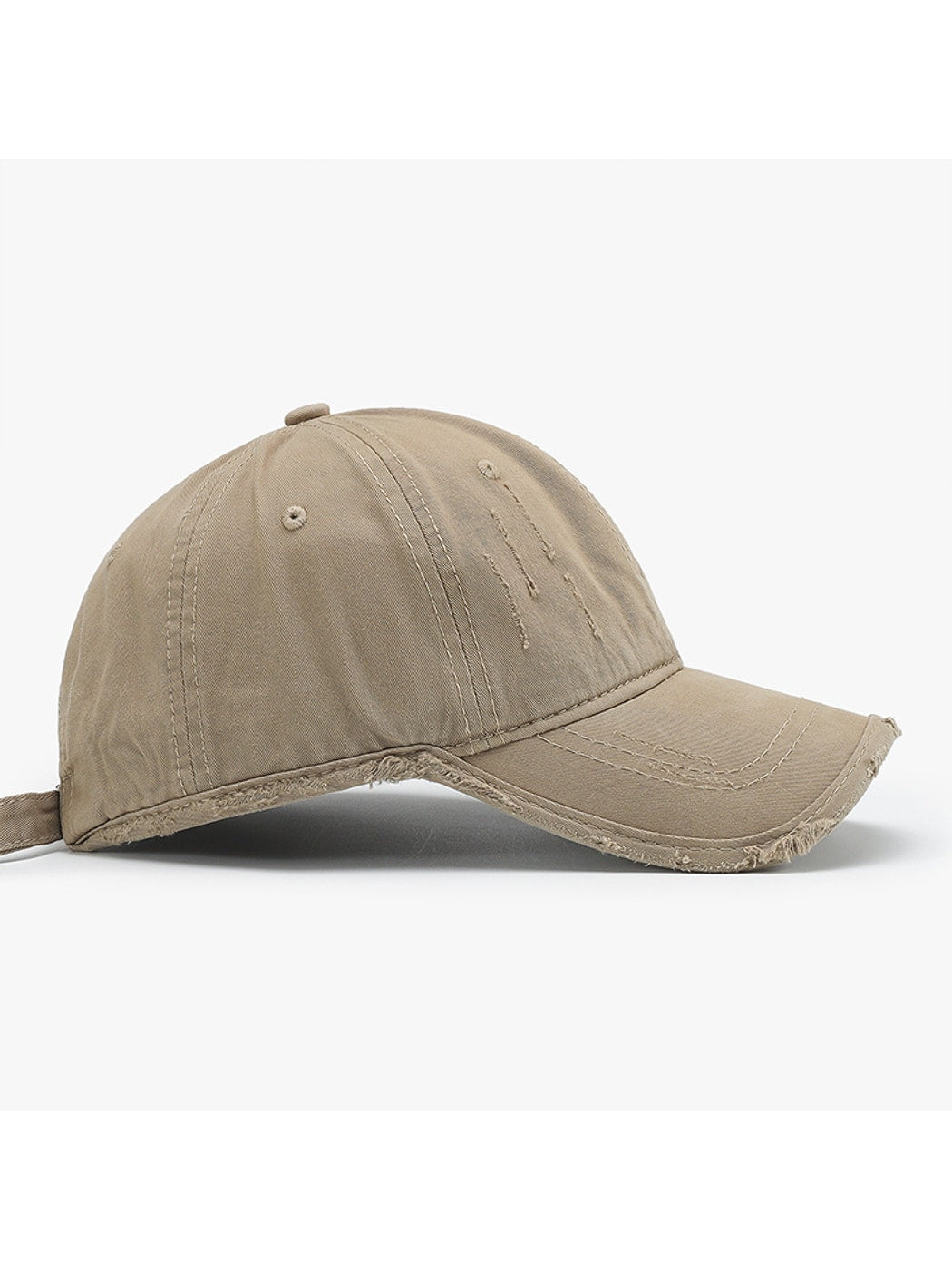 Haila - Adjustable Distressed Curved Brim Baseball Cap