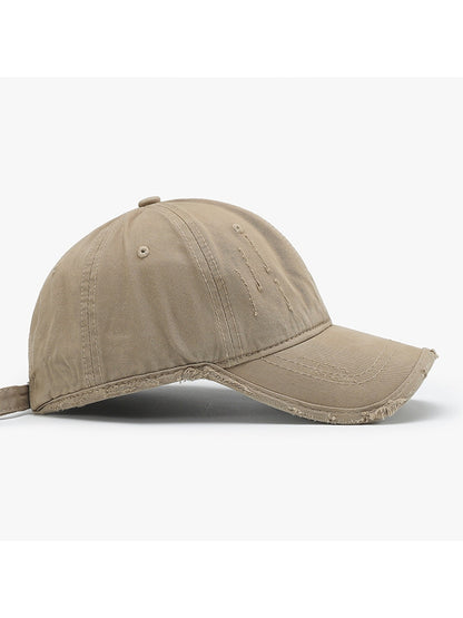 Haila - Adjustable Distressed Curved Brim Baseball Cap