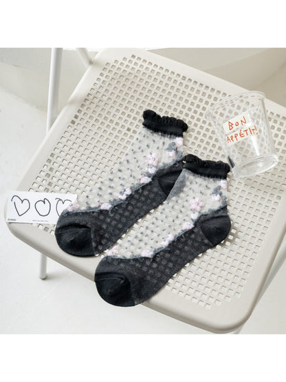 Rufia - Sheer Floral Mesh Ankle Socks product image 4
