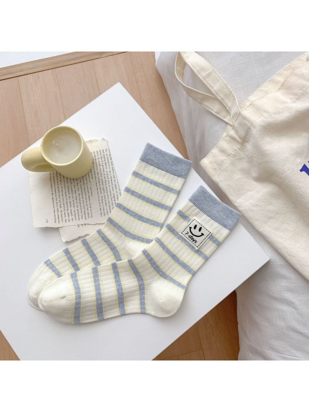 Rufia - Smile Patch Stripe Crew Socks product image 8