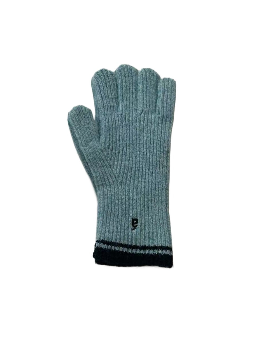 Gloving - Unisex Full-Cover Knitted Gloves with Letter Embroidered