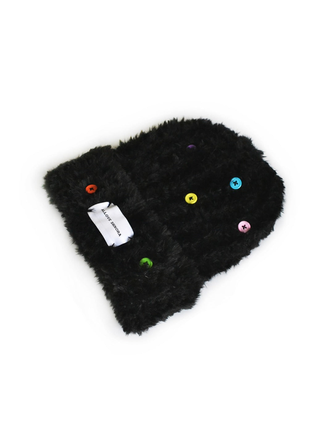 Haila - Colorful Button Knitted Earflap Beanie