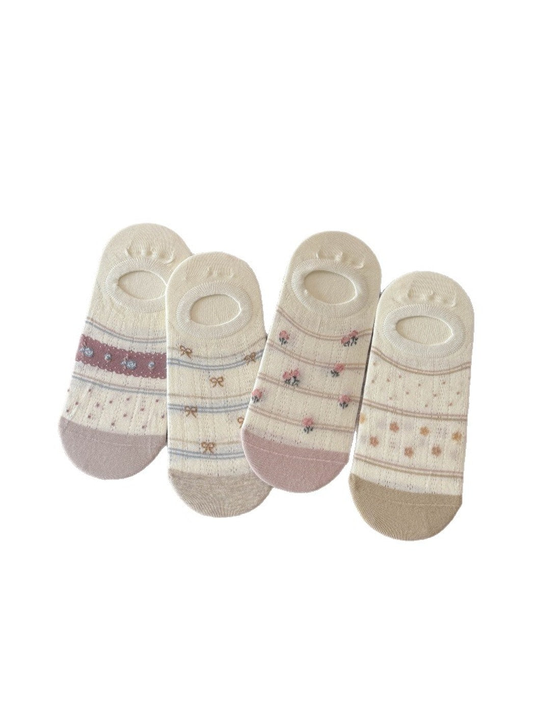 Rufia - Sweet Floral Mesh Women's No Show Socks