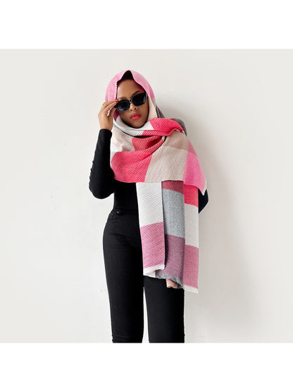Scarvii - Colorblock Striped Winter Scarf