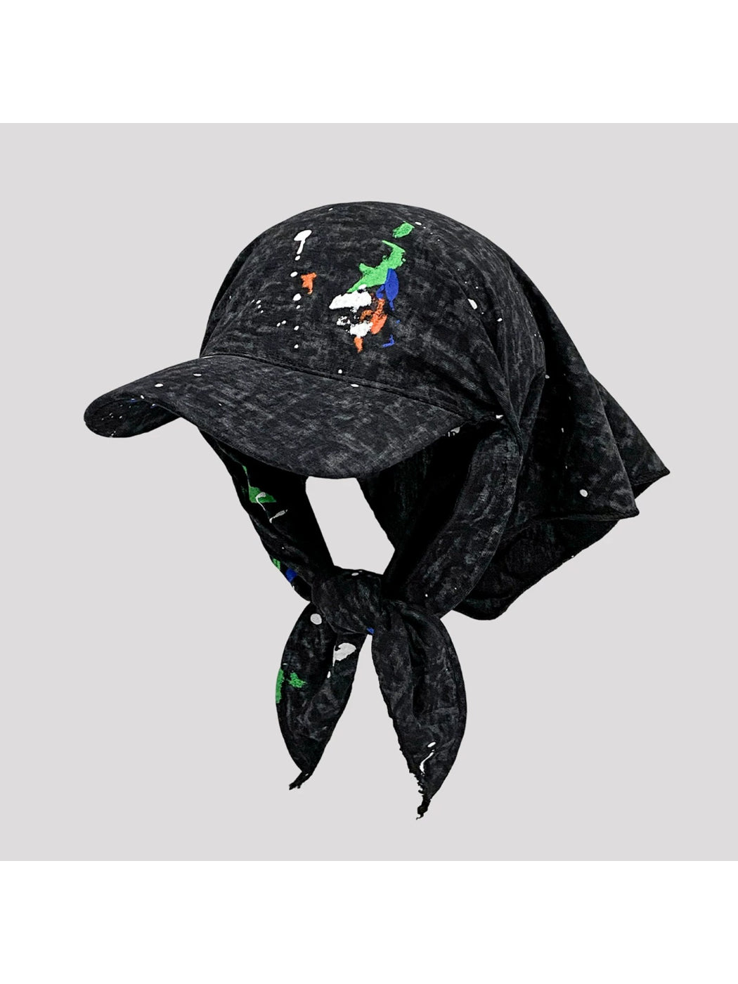 Front view of Haila graffiti vintage baseball cap with colorful street art design