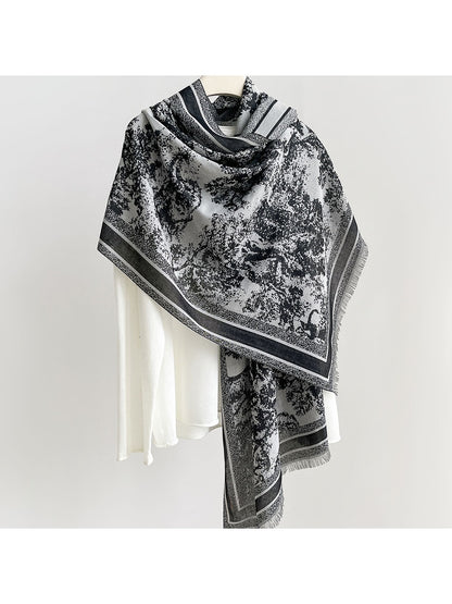 Scarvii - Landscape Print Summer Wrap Scarf