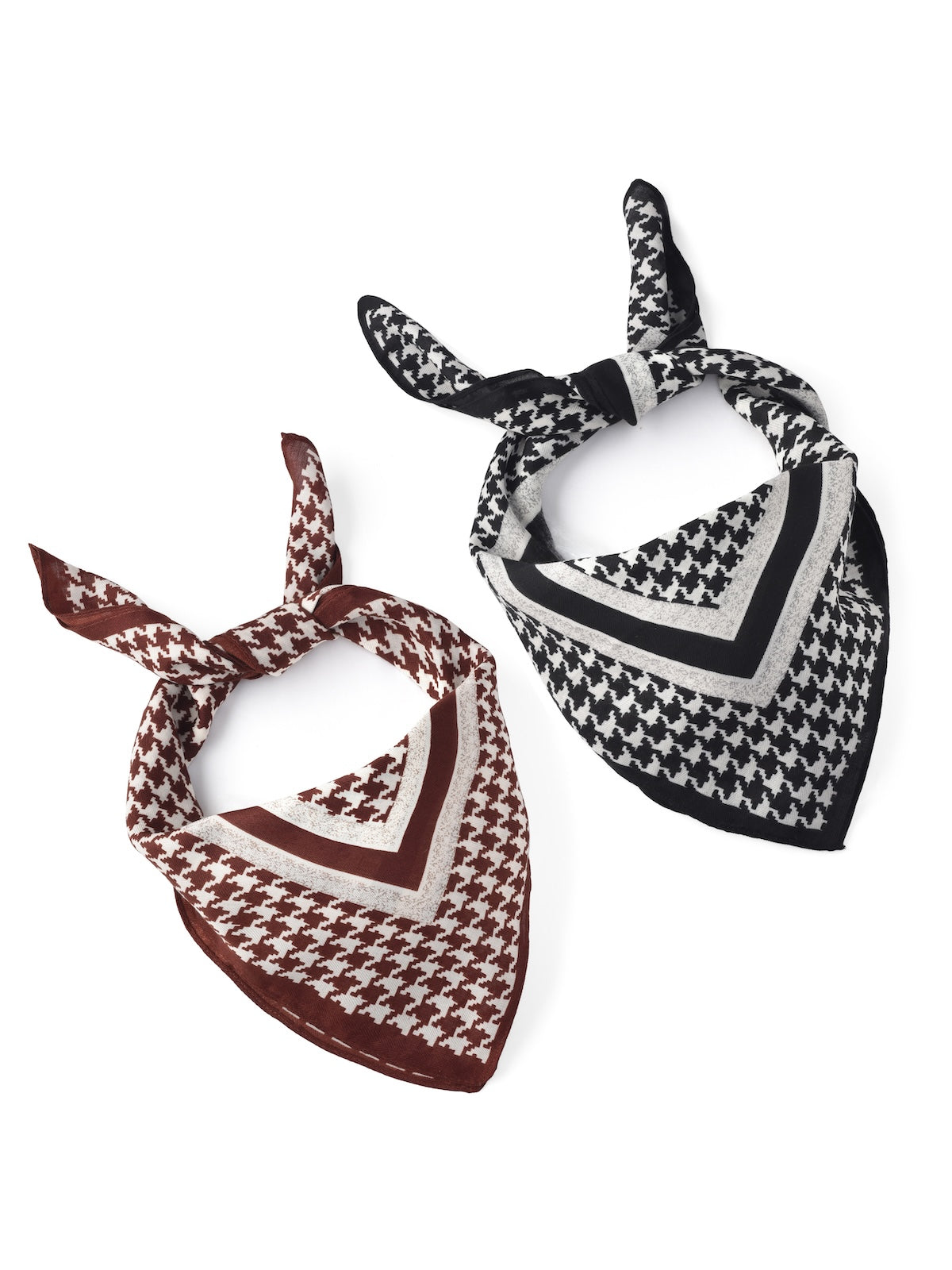 Scarvii - Classic Houndstooth Square Scarf