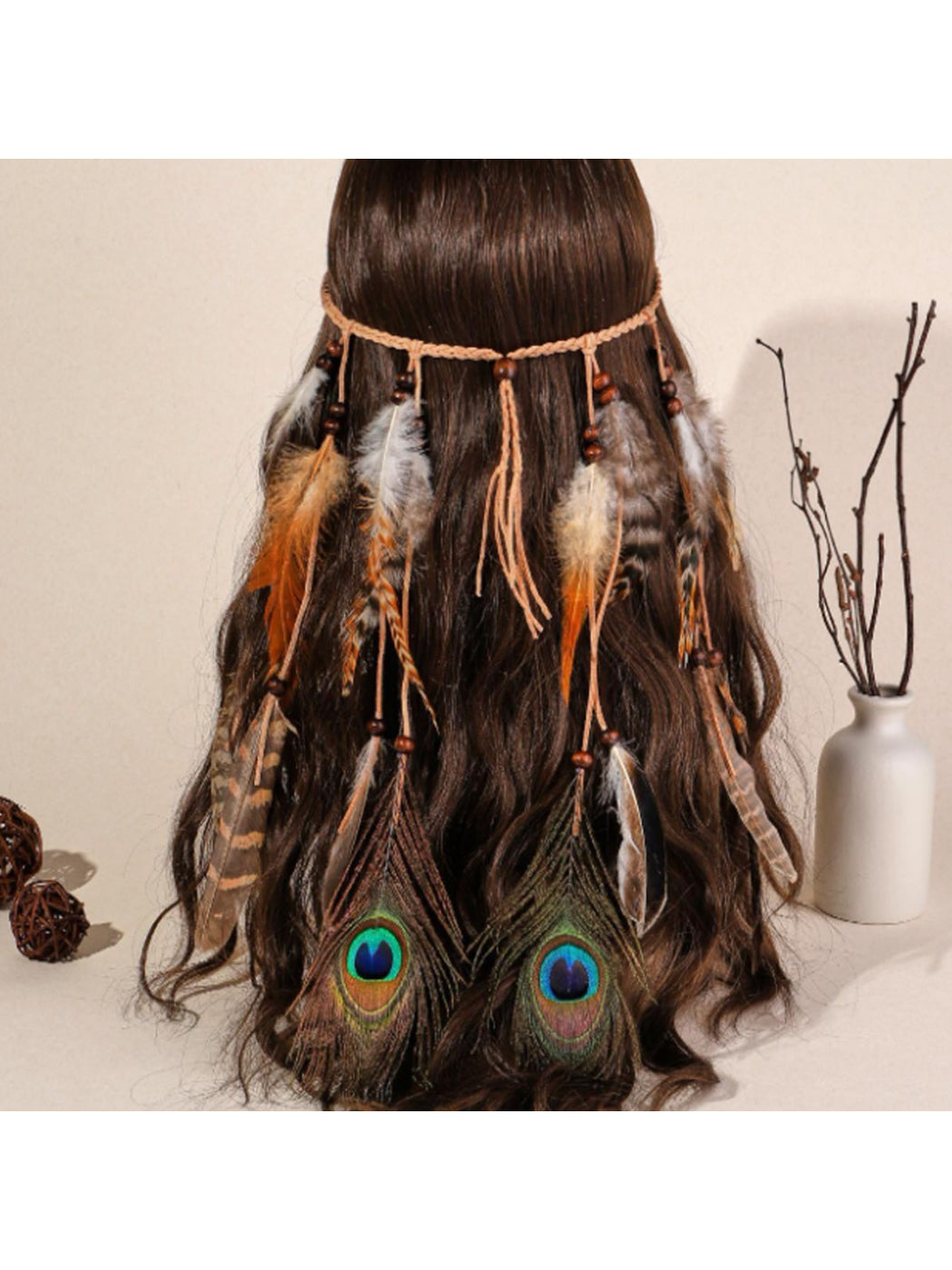 Hairish - Boho Feather Hair Garland