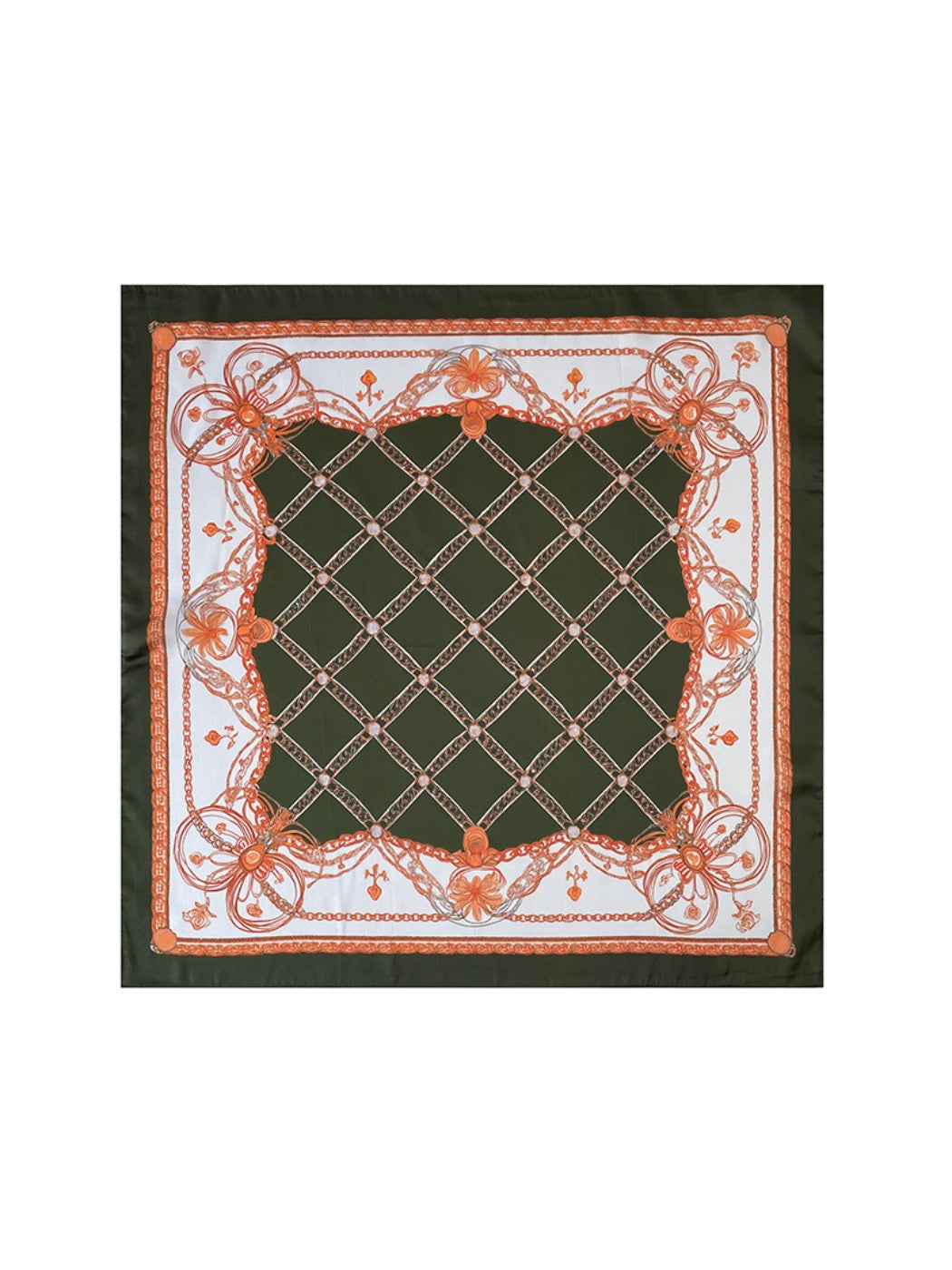 Scarvii - Chain Grid Print Square Scarf
