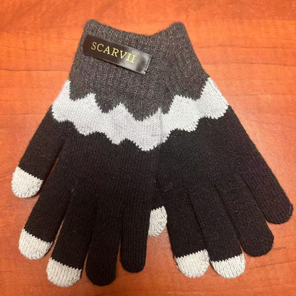 SCARVII - Knitting Patchwork Touch Sceen Golves