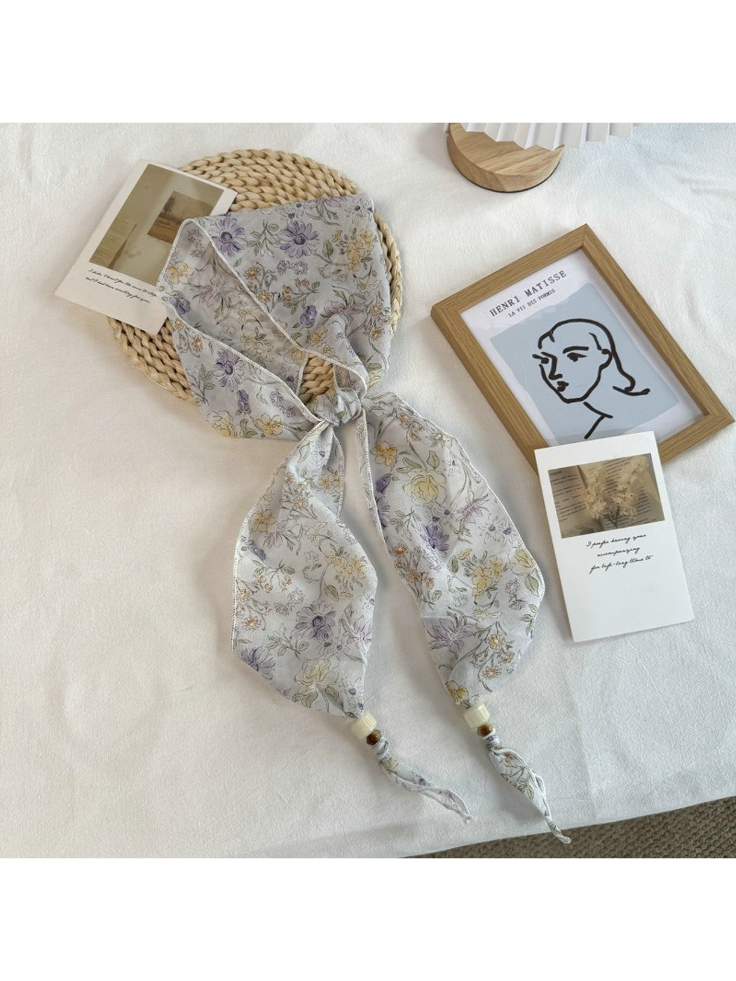 Scarvii - Pastoral Floral Print Elegant Scarf