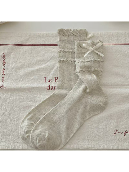 Rufia - Soft Knit Lace Trim Crew Socks product image 7