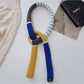 Scarvii - Soft Colorblock Striped Knit Scarf