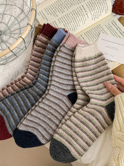Rufia - Classic Striped Crew Socks