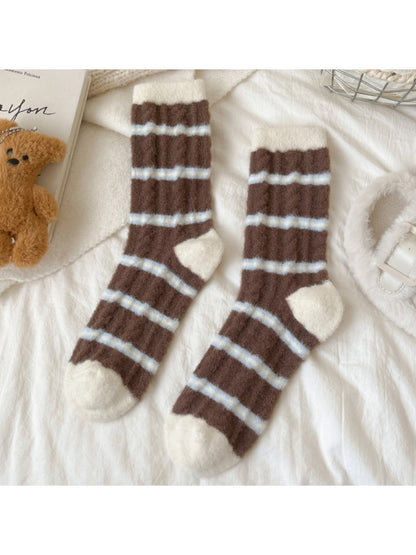 Rufia – Cozy Striped Crew Socks
