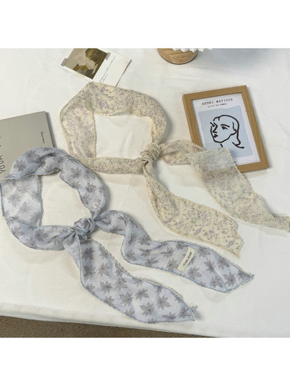 Scarvii - Lace Edge Floral and Paisley Long Scarf