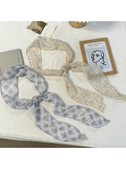 Scarvii - Lace Edge Floral and Paisley Long Scarf