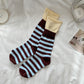 Rufia - Striped Contrast Mid-Calf Socks