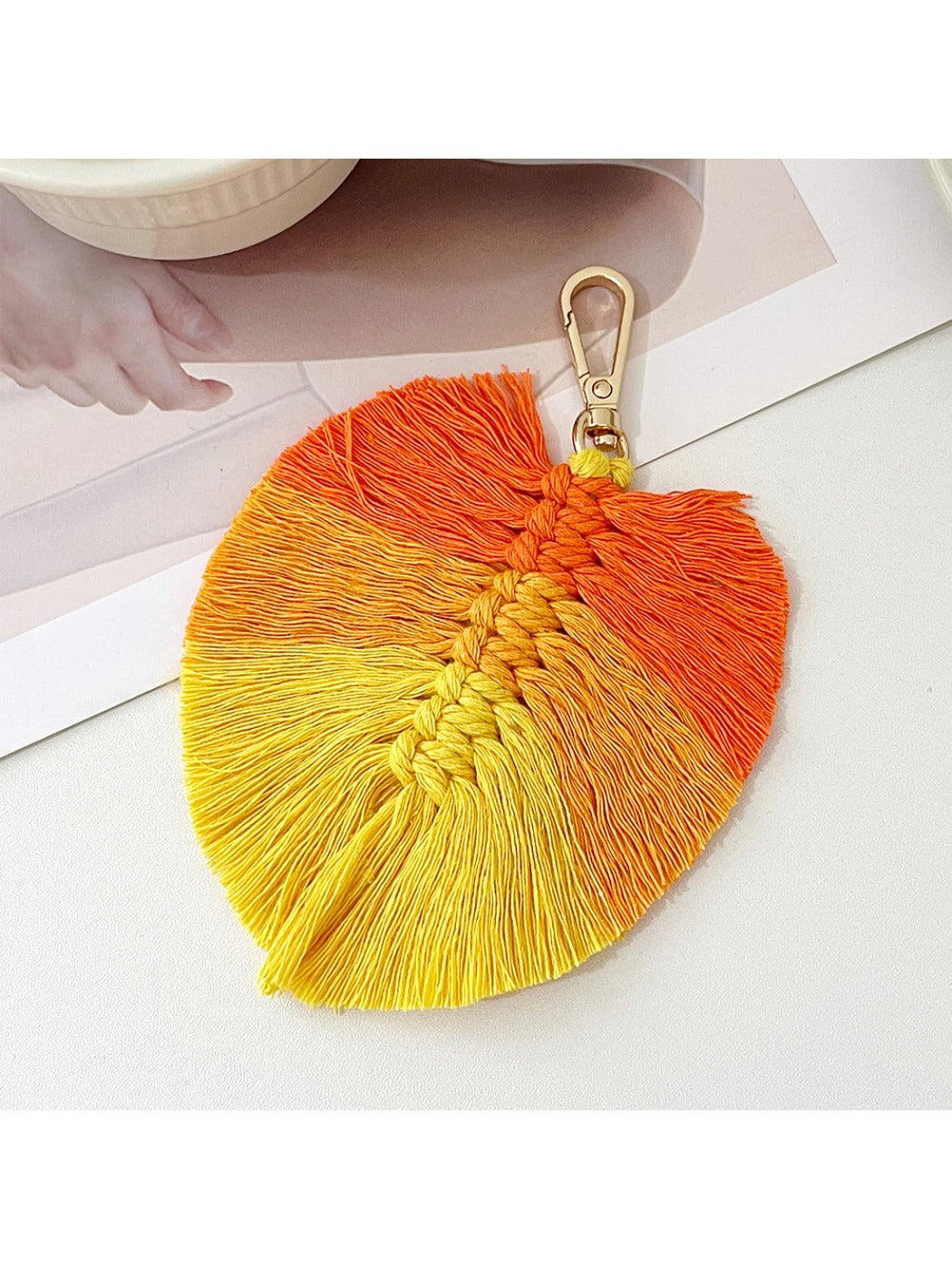Koco - Bohemian Leaf Keychain with Tassel