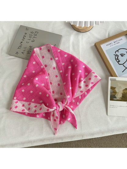 Scarvii - Polka Dot Color Block Triangle Bandana