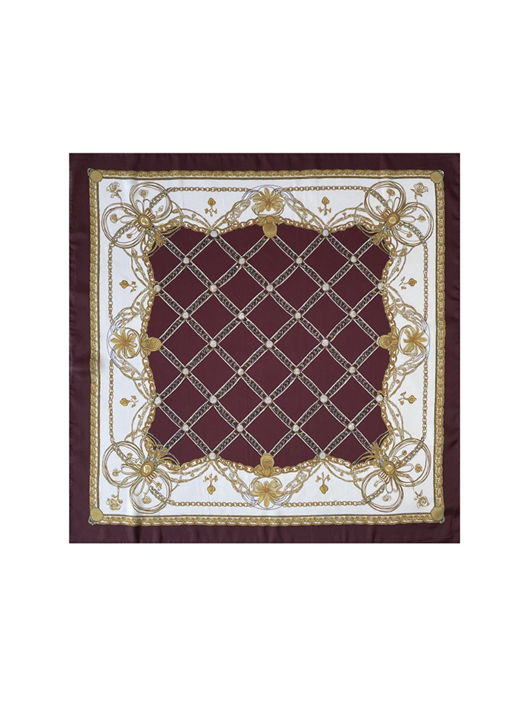 Scarvii - Chain Grid Print Square Scarf