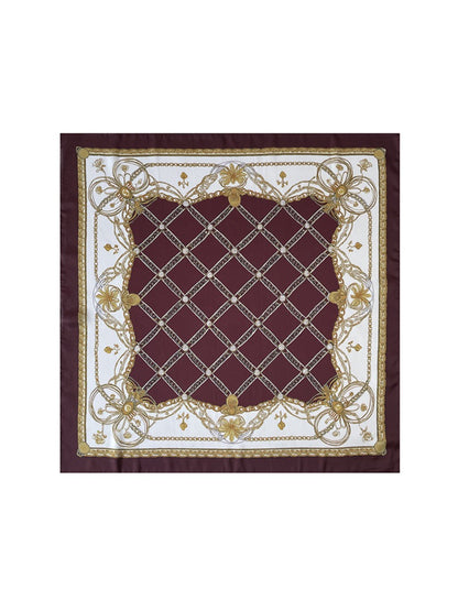 Scarvii - Chain Grid Print Square Scarf