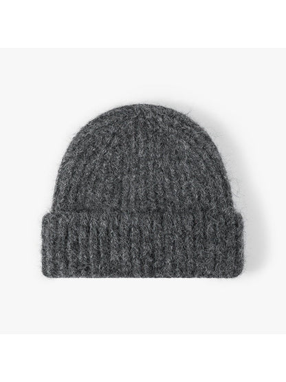 Haila - Heathered Ribbed Cuffed Knit Beanie
