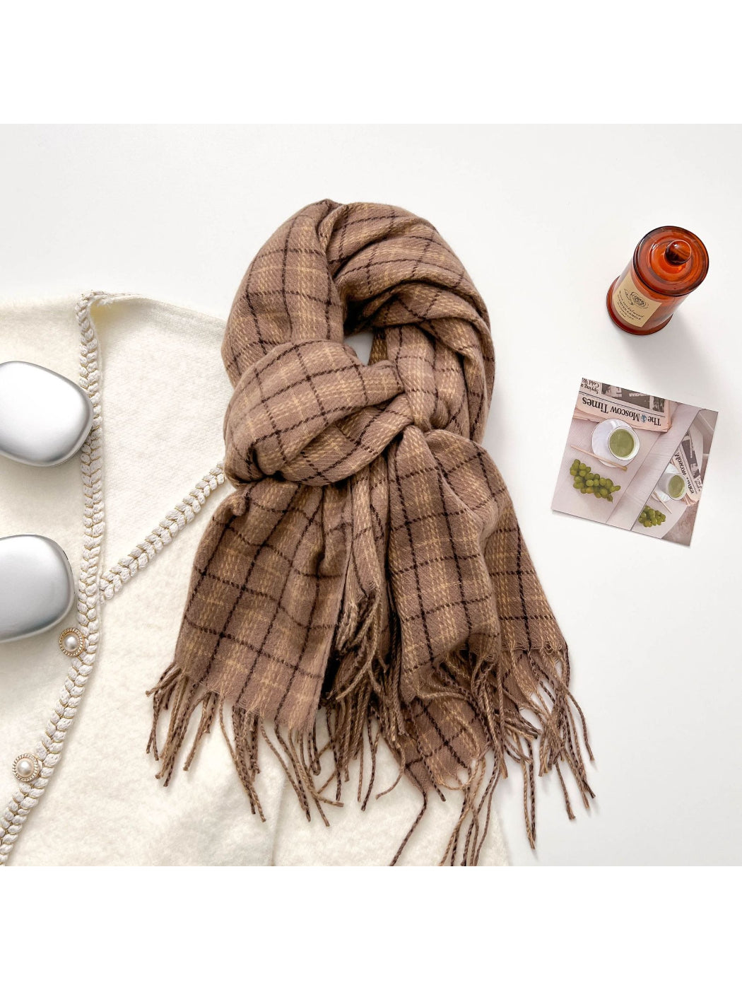 Scarvii - Soft Micro Plaid Winter Scarf
