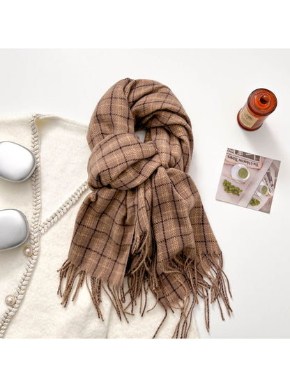 Scarvii - Soft Micro Plaid Winter Scarf