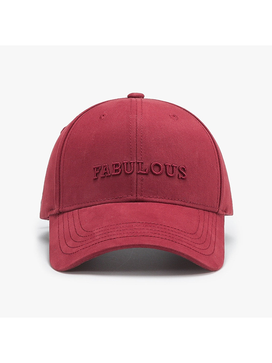 Haila - Adjustable Letter Detail Baseball Cap Hat