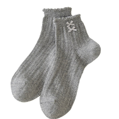 Rufia - Bow Mesh Ankle Socks For Summer – Light & Cute