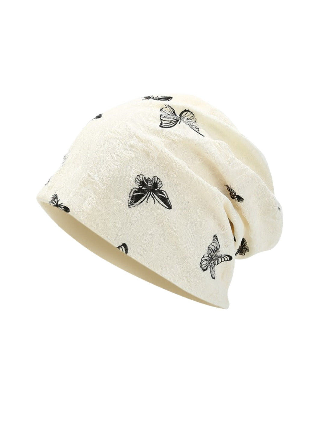 Haila – Butterfly Print Slouch Beanie