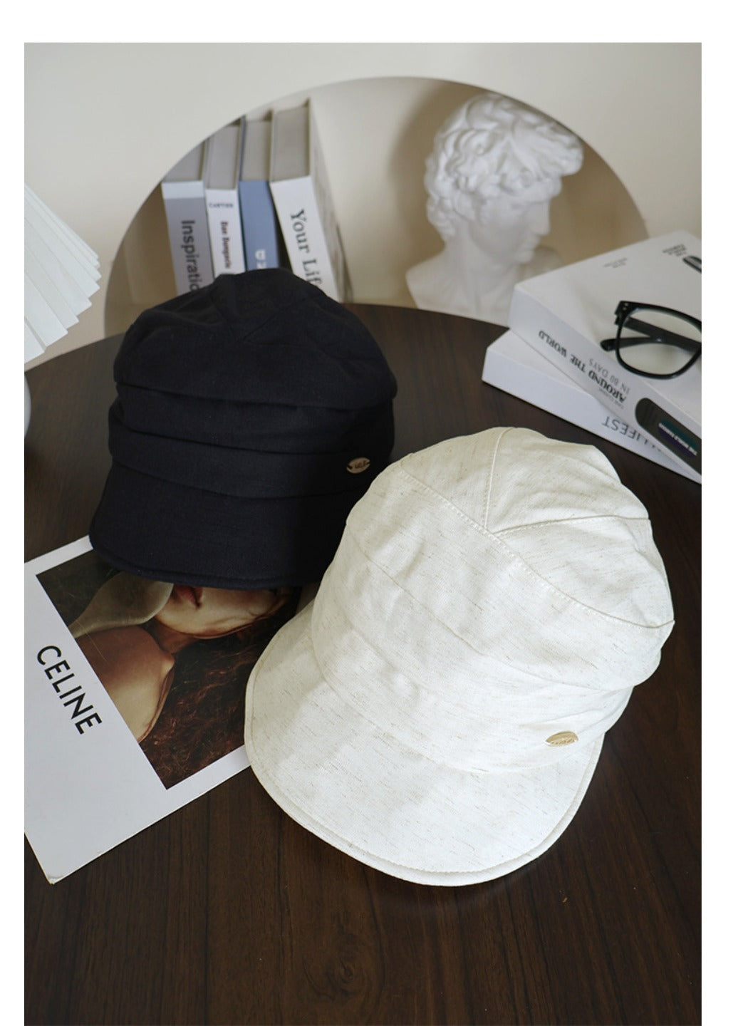 Haila - Textured Folded Brim Cloche Hat