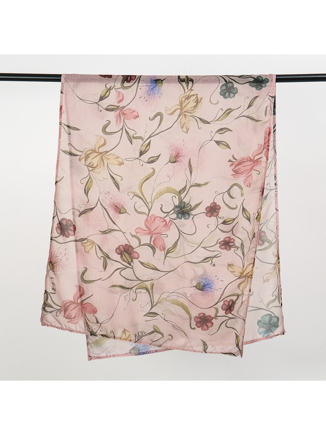 Scarvii - Floral Print Lightweight Fashion Scarf