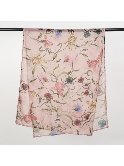 Scarvii - Floral Print Lightweight Fashion Scarf