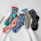 Rufia - Embossed Floral Pattern Women's Socks