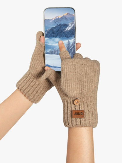 Gloving - Thickened Convertible Fingerless Gloves with Mitten Flaps
