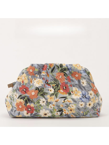Cosbai - Retro Floral Print Small Clutch Bag