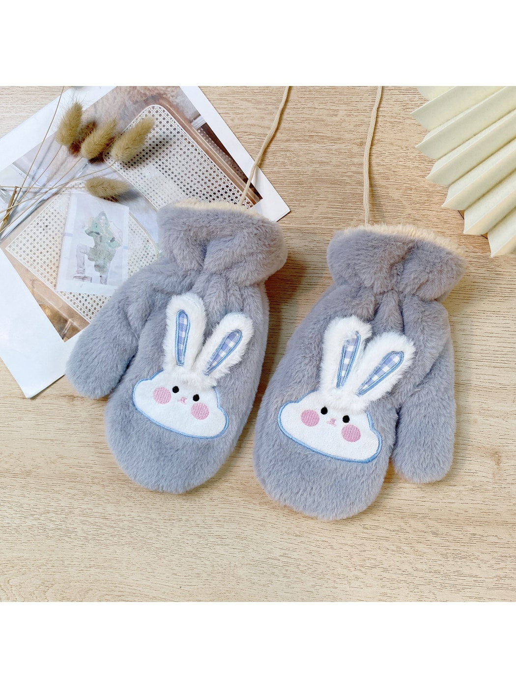 Gloving - Cartoon Bunny Plush Winter Mittens