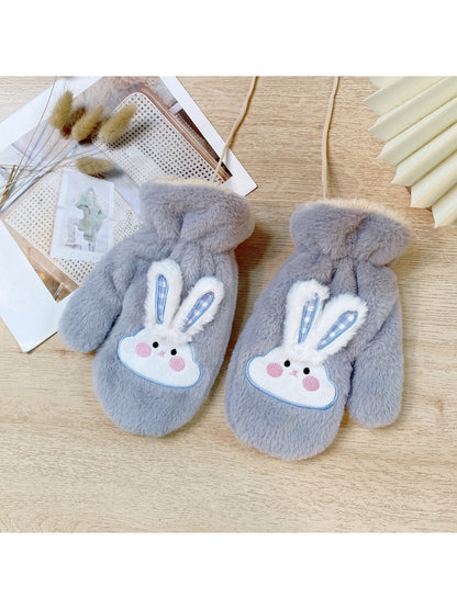 Gloving - Cartoon Bunny Plush Winter Mittens
