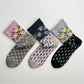 Rufia - Boho Diamond Pattern Mid-Crew Socks