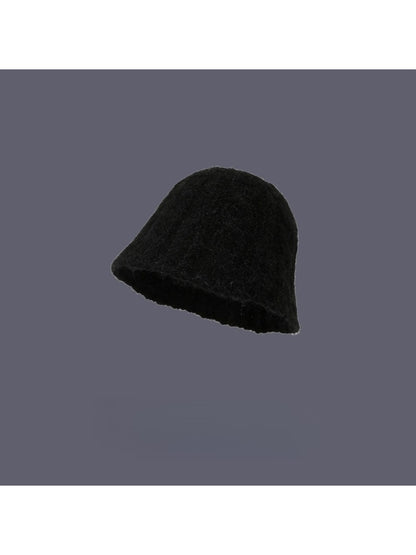 Haila - Solid Color Knitted Bucket Hat