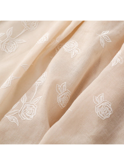 Scarvii – Soft Rose Pattern Light Layer Scarf