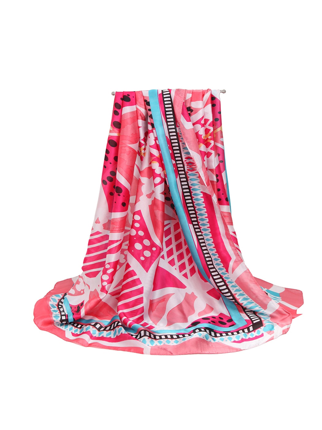 Scarvii - Border Polka Dot Printed Scarf